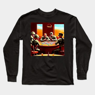 Soldiers playing poker Long Sleeve T-Shirt